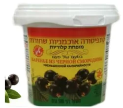 קונפיטורה אוכמניות שחורות מופחת קלוריות(בלי תוספת סוכר),500 גר