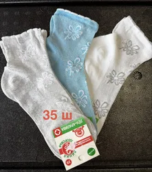 גרביים מבד פשתן וסרפד עם גומי חלש 37-40 ( (זוג אחד)